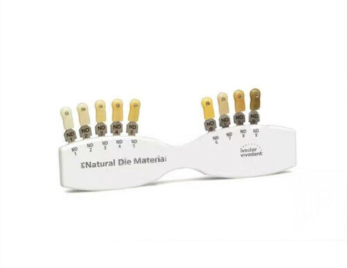 1Kit IPS Natural Die Shade Guide Dental Color Veneer Ivoclar Vivadent ND1-9 Abutment Original