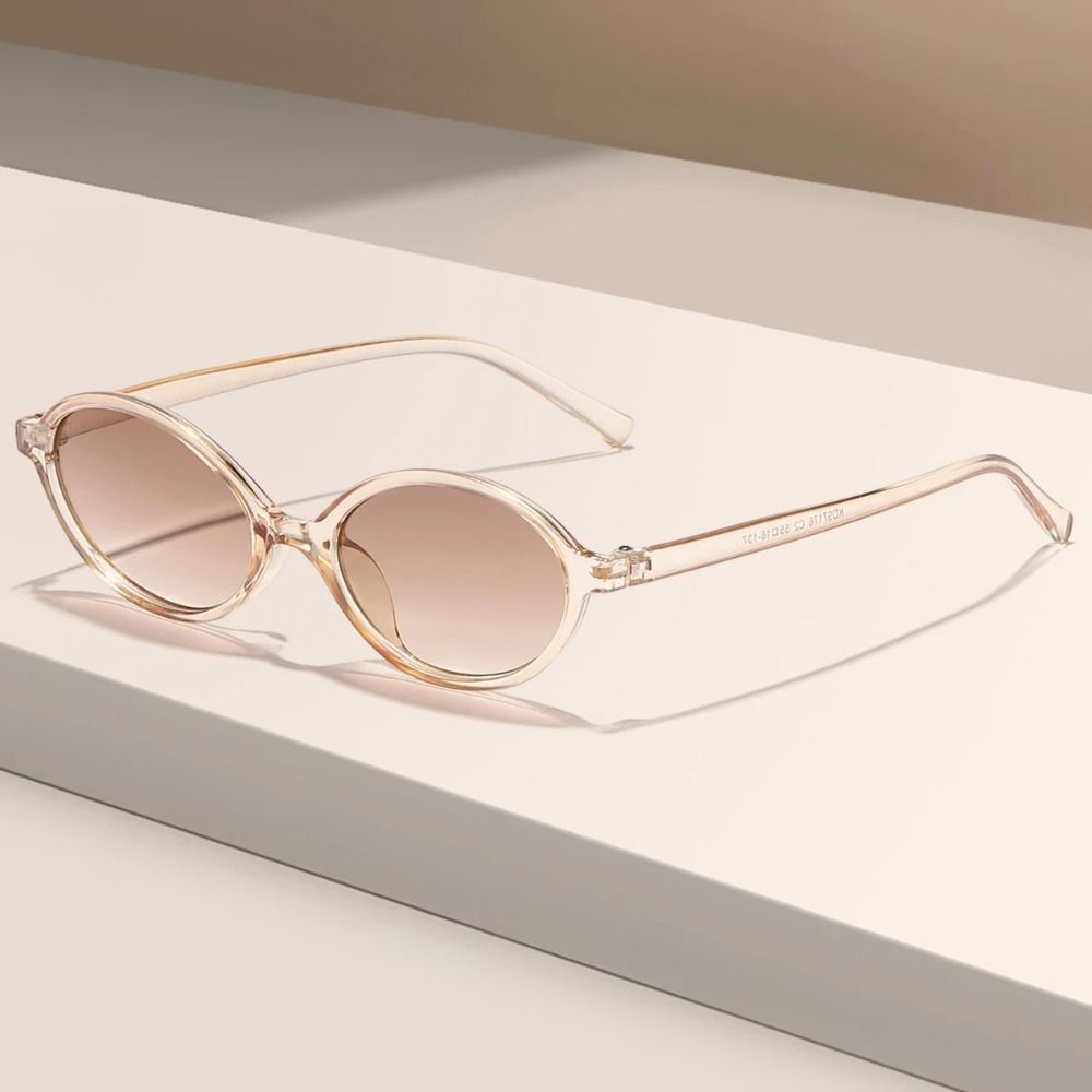 Gafas de sol redondas pequeñas con montura pequeña para hombre y mujer, lentes de viaje con protección UV400, ovaladas de plástico, nuevas