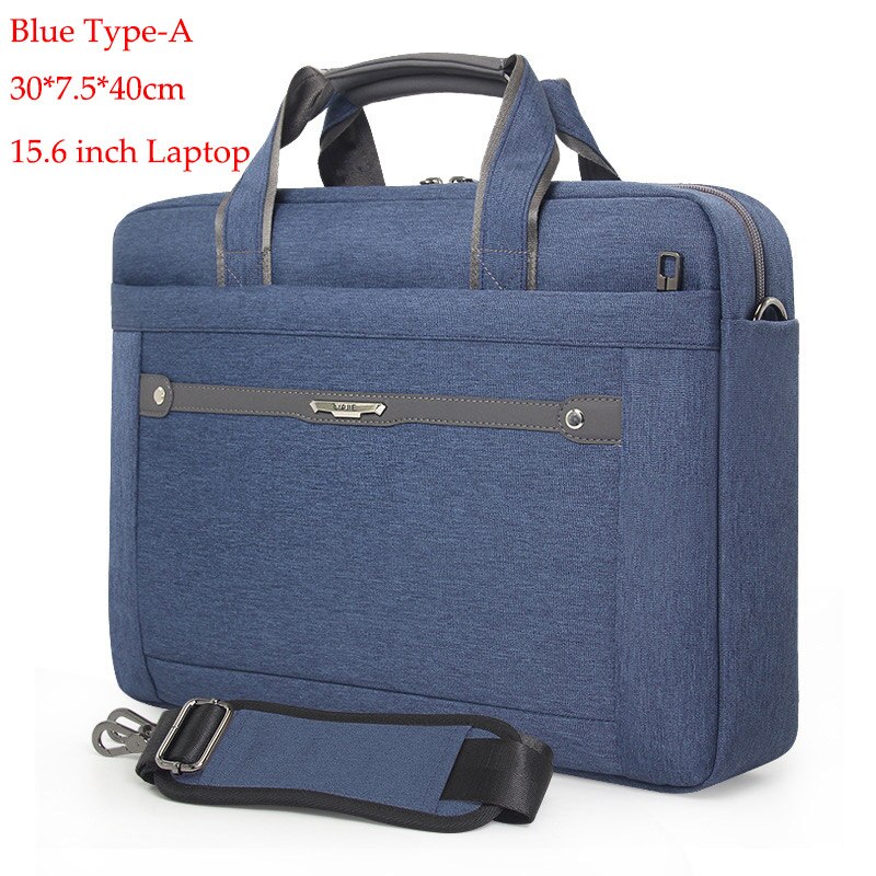 Oxford Waterproof Women Briefcase 15.6 inch Laptop Handbag Causal Document Office Shoulder Bag Computer Bag for Men: Type-A blue