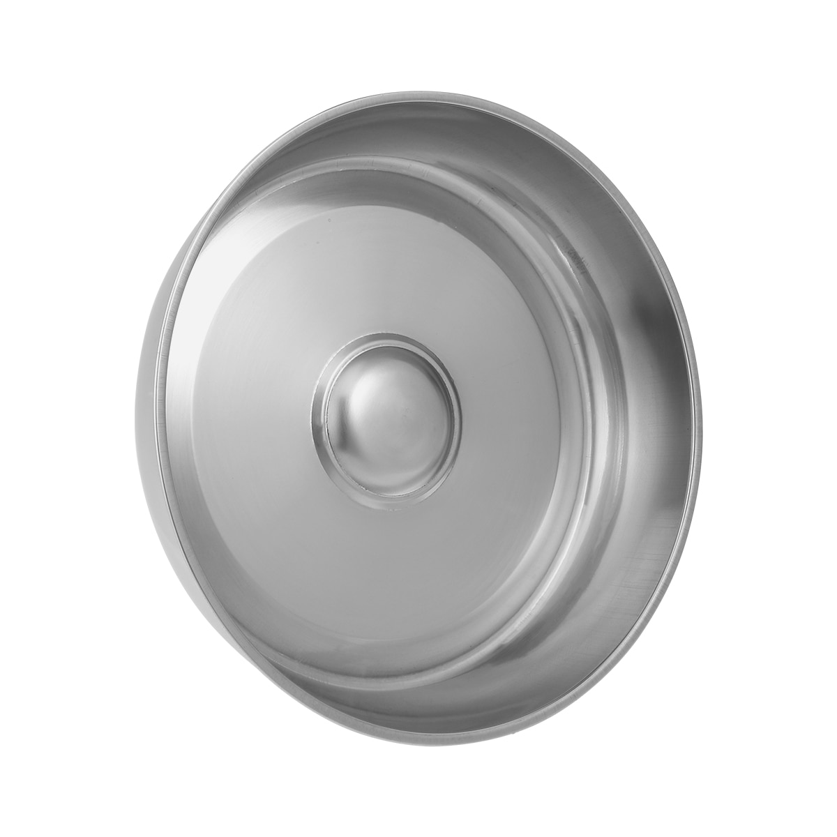 1Pc Stainless Lid Round Lid Universal Lid Pot and Pan Cover with Handle for Flat Top (Silver 24 CM/26 CM)