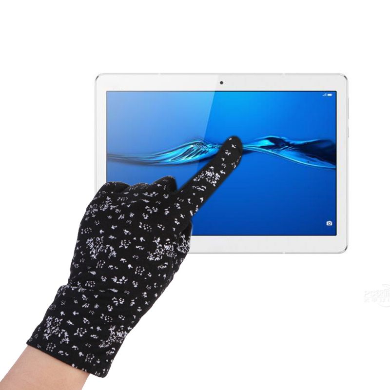 Verão feminino floral touchscreen luvas de malha antiderrapante protetor solar luvas de condução luvas de verão