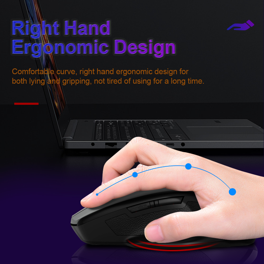 E-YOOSO E-1141 USB 2.4G bezprzewodowa mysz biurowa do gier 4000 DPI optyczne myszy do gier ergonomiczne do laptopa komputer stancjonarny