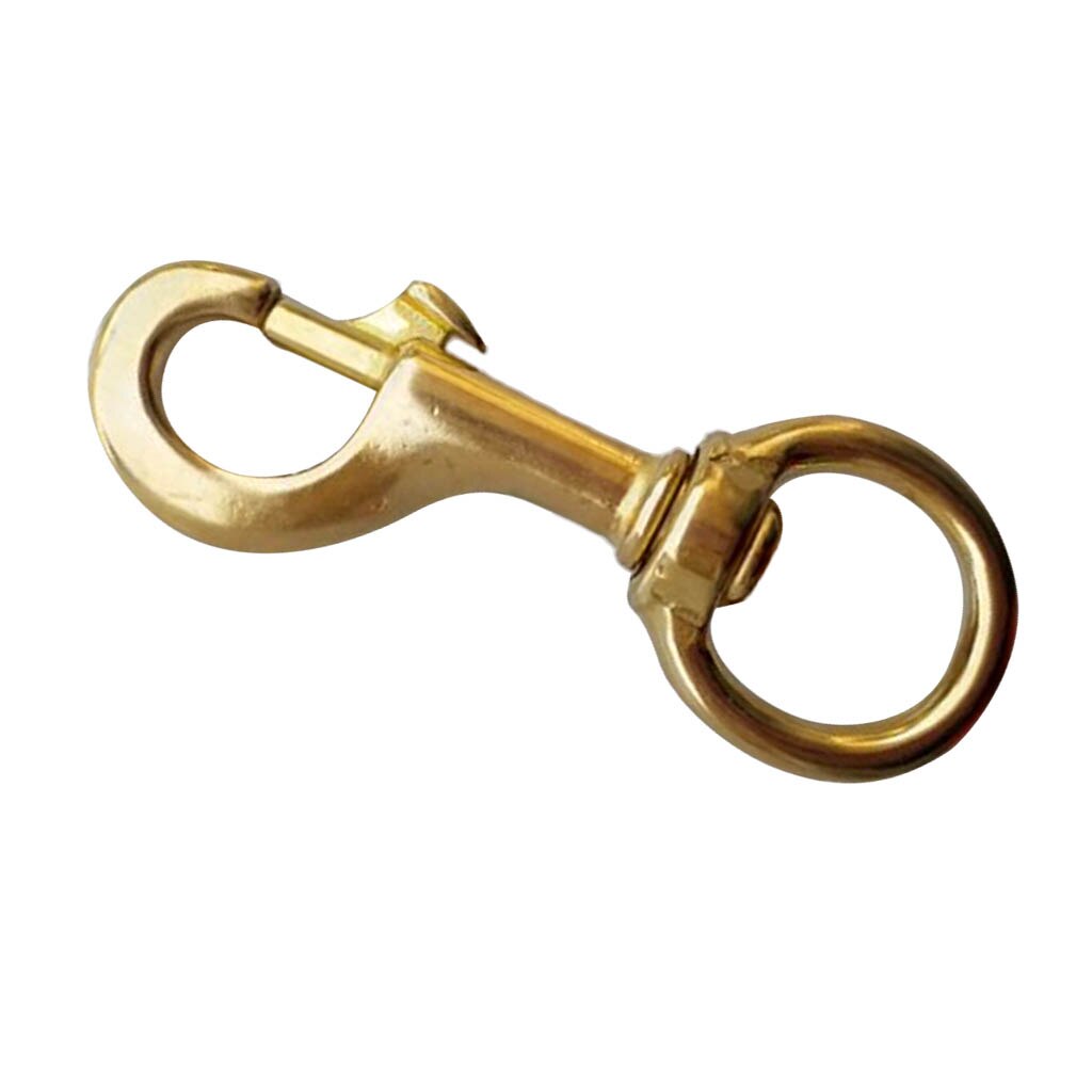 Strong Solid Brass Swivel Eye Single End Snap Hook Clip For Scuba Dive
