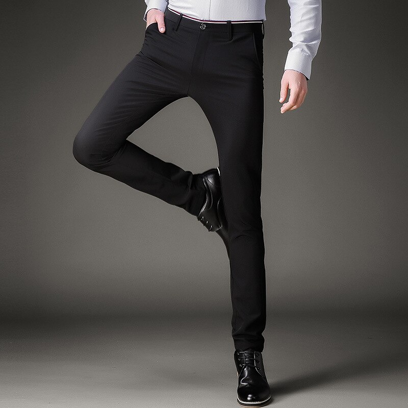 Jbersee pantalones de vestir negros para hombre, pantalones formales ajustados para boda, pantalones de traje negro para hombre, pantalones de vestir casuales para oficina, pantalones de vestir para hombre