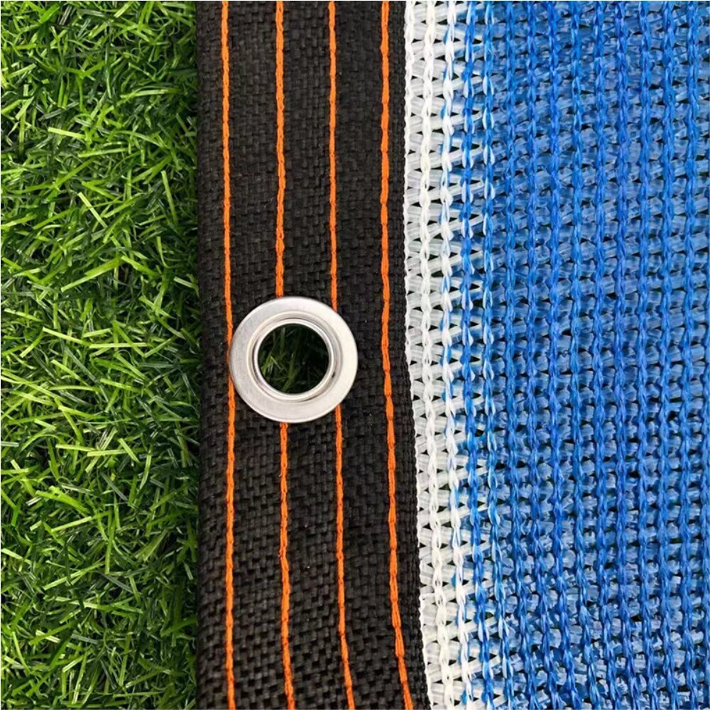 Blue White Stripes Anti-UV Sunshade Net Outdoor Awning Garden Swimming Pool Shade Net Succulent Plant Cover Shelter Shading Net