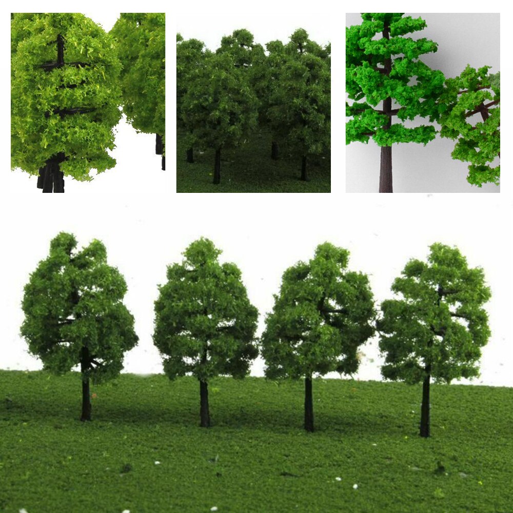 30 Stks/set Plastic Boom Model Kunstmatige Miniatuur Boom Landschap Railroad Decoratie Gebouw Landschap Accessoires Speelgoed Voor Kinderen