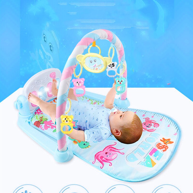 Spedbarn pedal piano samling baby tidlig utdanning rangle lett musikk teppe treningsstativ leketøy