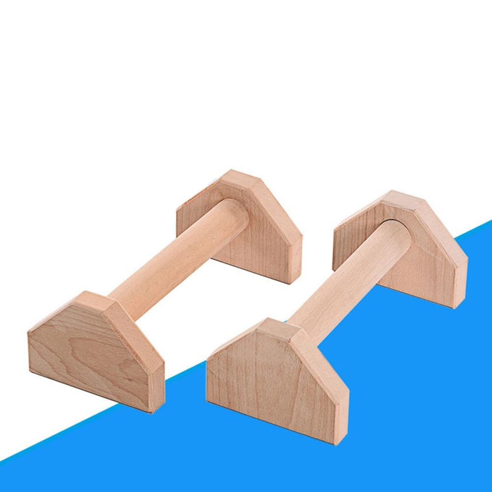 1Pair Wooden Push-up Stands Bars Home Gym Push Pull Training Calisthenics Body Building Anti-slip Parallettes Handstand Fitness