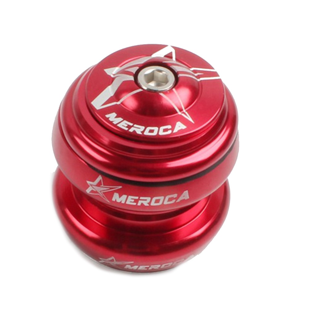 44mm Aluminum Alloy MTB Road Bike External Headset 1-1/8" Unthreaded Parts Set Mountain Steel Bearing Bowl Scooter Aluminum: Red