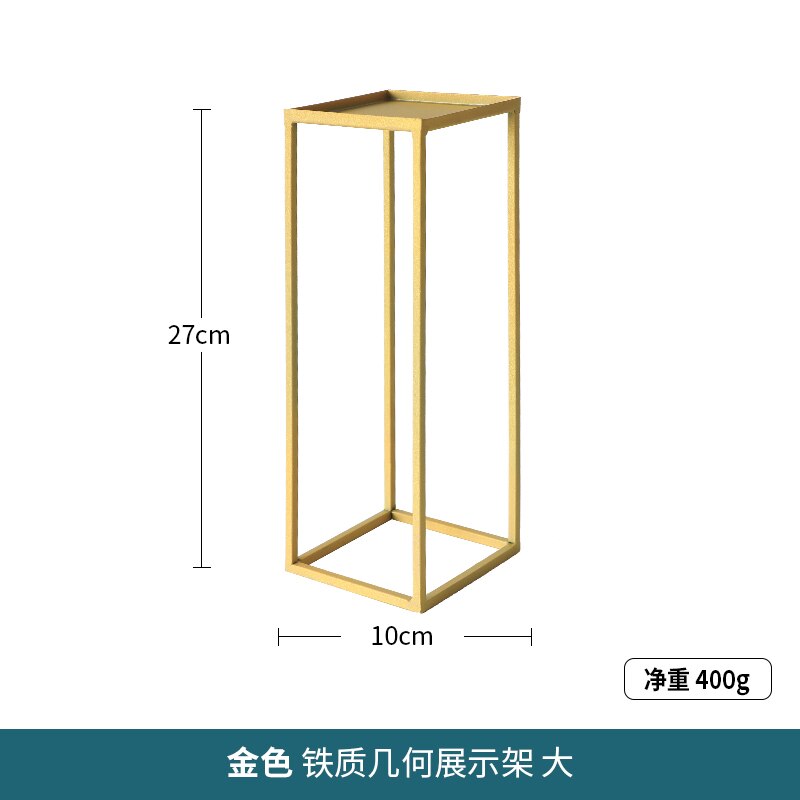 Luxe Metalen Cake Stand Gouden Bruiloft Snack Plaat Dessertbord Set Dienblad Verjaardag Ondersteuning Gateau Keuken Benodigdheden 50: 10x27cm