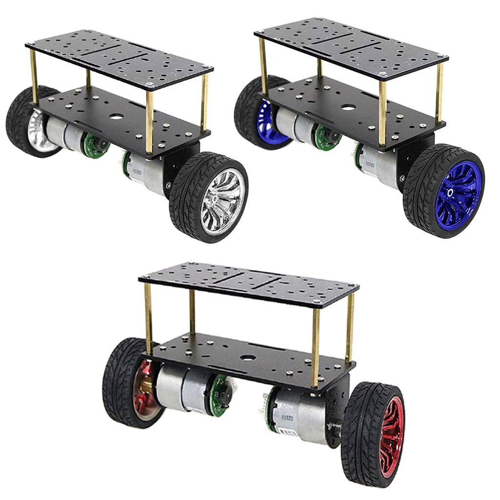 DC 12V Motor Double-deck 2-Wheeled Robot Balancing Vehicle Chassis