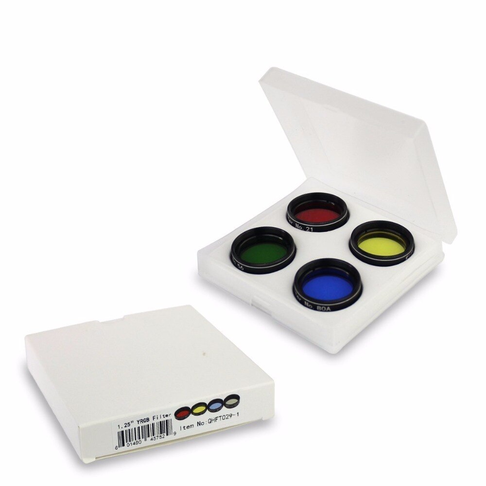 1.25 inch 4pcs Telescope Filter glass nebula filters Set Astronomical Telescope oculares