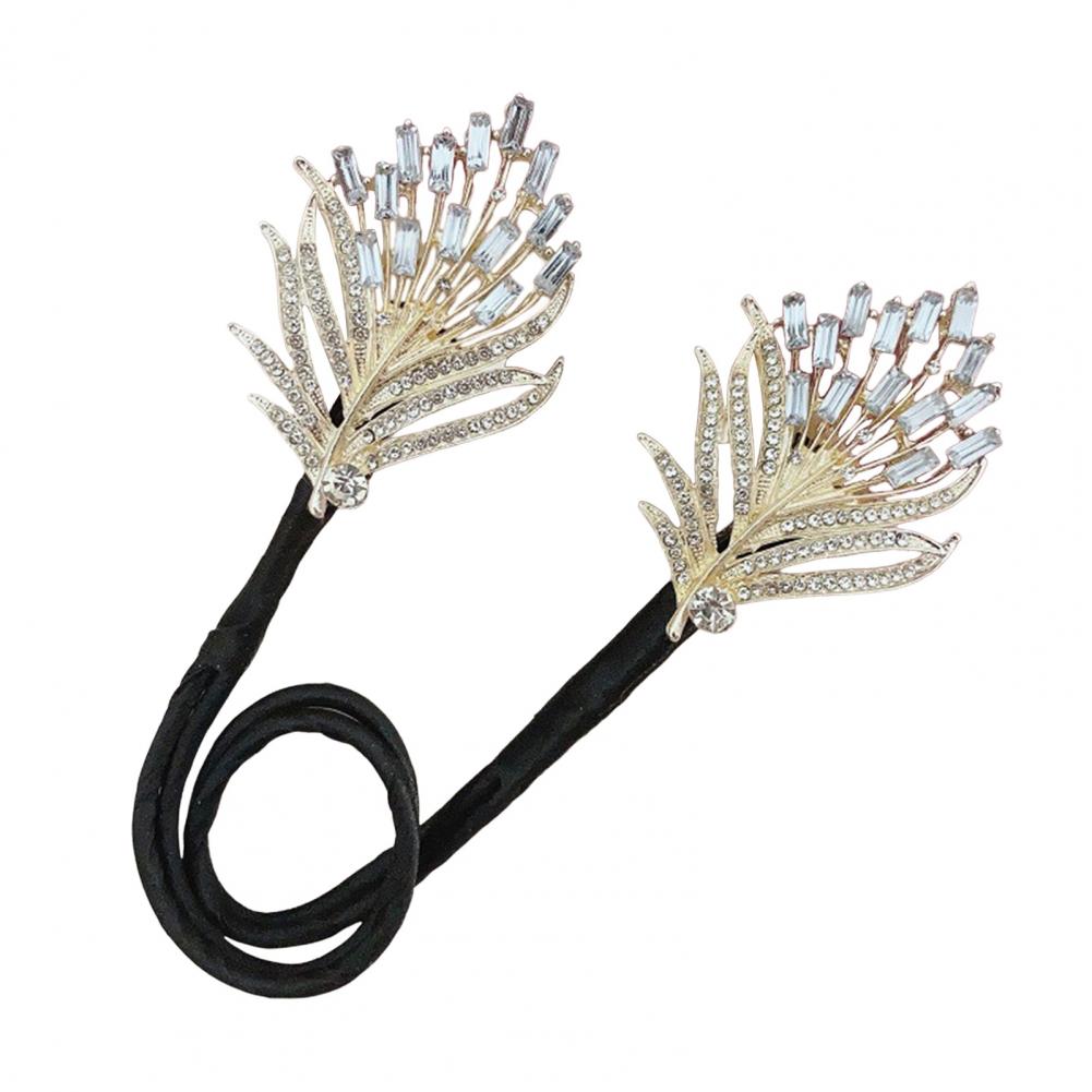 Easy Bun Creator Hair Bun Maker Women's Hair Styling Accessories Flower Fishtail Rhinestone Bun Maker Feather Curler Fast Snap: PURPLE