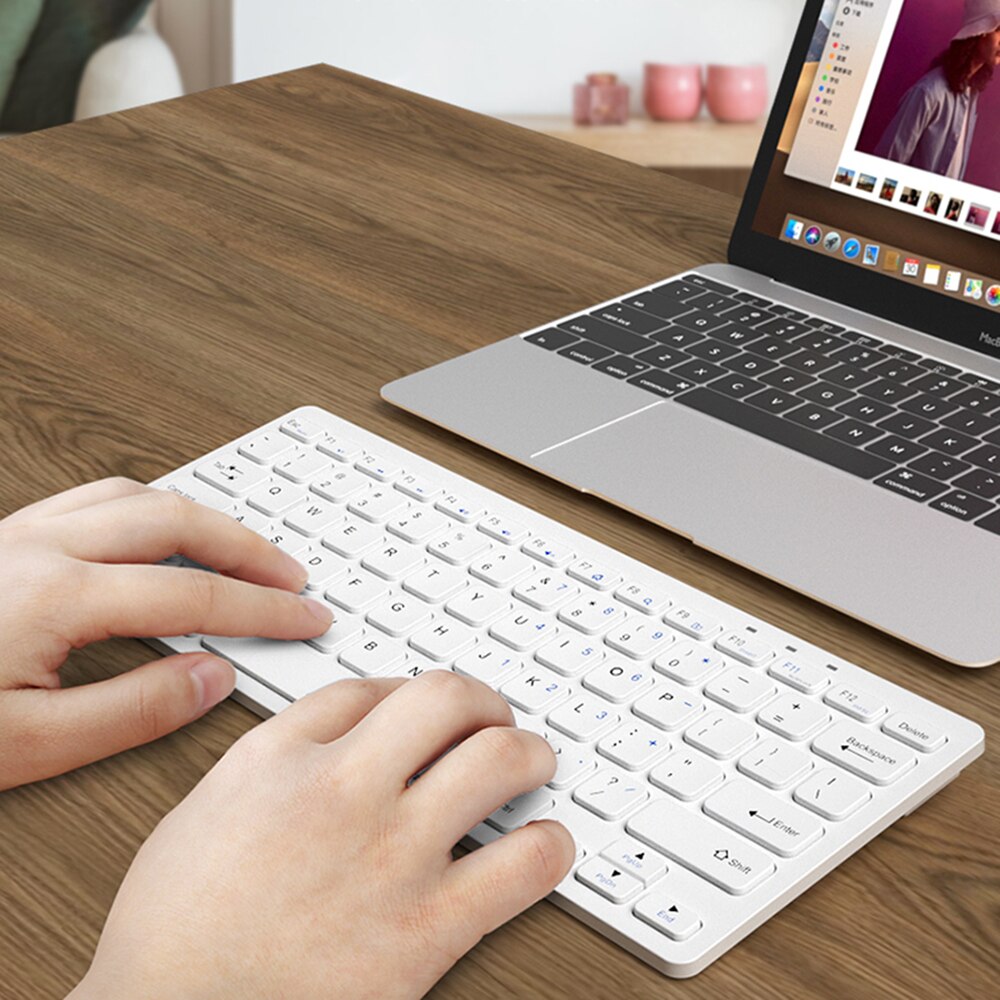 2.4G Wireless Bluetooth Keyboard Wireless Silent Gaming Keyboard For Macbook Pro iPhone iPad Tablet Ultra-slim Computer Keyboard