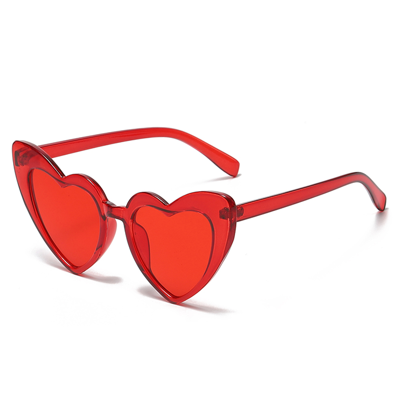 Owl City Heart Sunglasses Women Vintage Red Hearts Shaped Sunglass Ladies Retro Brand Eyewear 90s for Female Shades: PURPLE