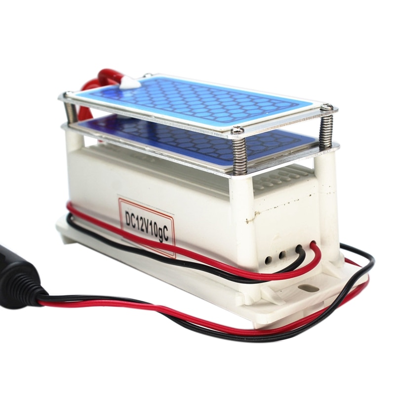 Generador de ozono para coche 12V 10G, purificador de placa de cerámica portátil, esterilizador de aire, esterilizador de aire de ozono para coche, limpiador de aire ozonizador de olor