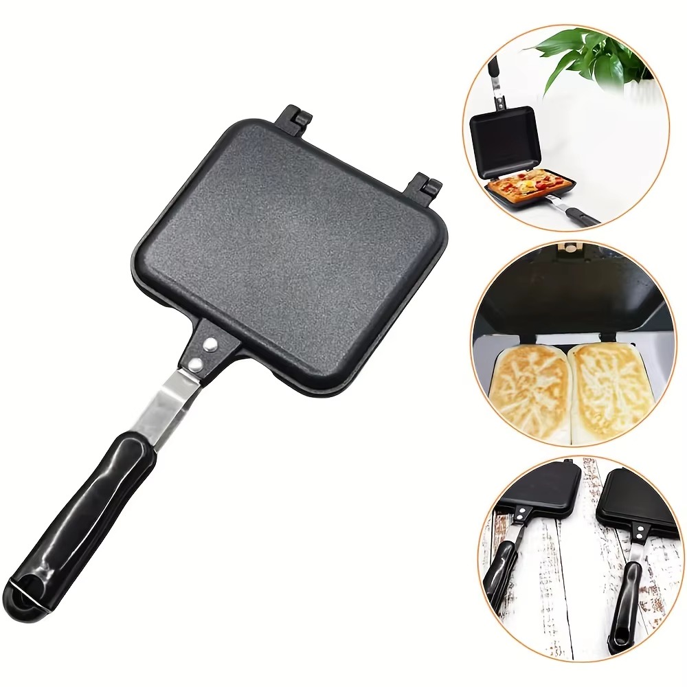 Frühstücksmaschine Antihaft-Sandwichmaker Aluminiumlegierung Abnehmbare Toast-Bratpfanne Doppelseitige Omelettepfanne für Imbissstände