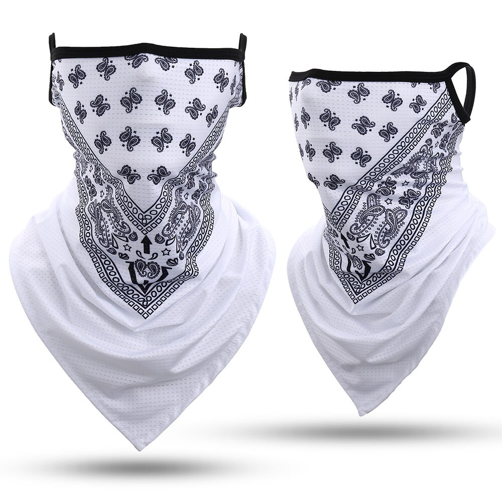 Passamontagna Moto estivo Moto Bandana Earloop maschera di seta di ghiaccio sciarpa tubolare motocross motociclista ciclismo scaldacollo uomo donna