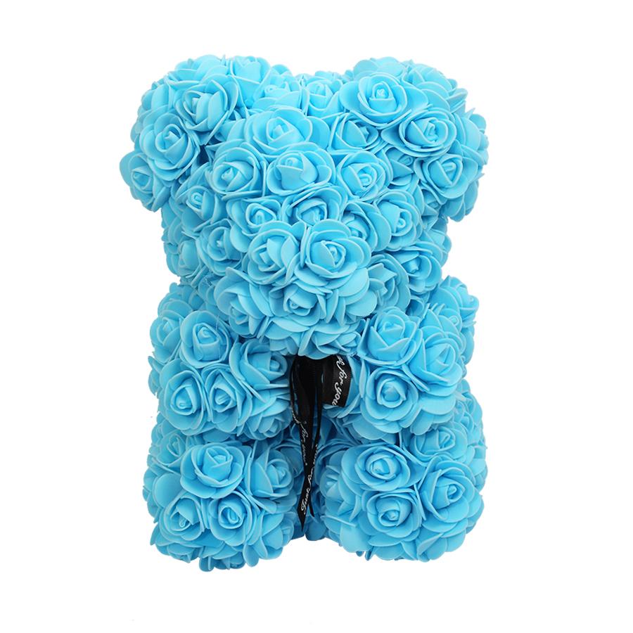 gros pas cher 25cm ours rouge Rose ours en peluche Rose fleur artificielle décoration de noël pour les femmes saint valentin: A5