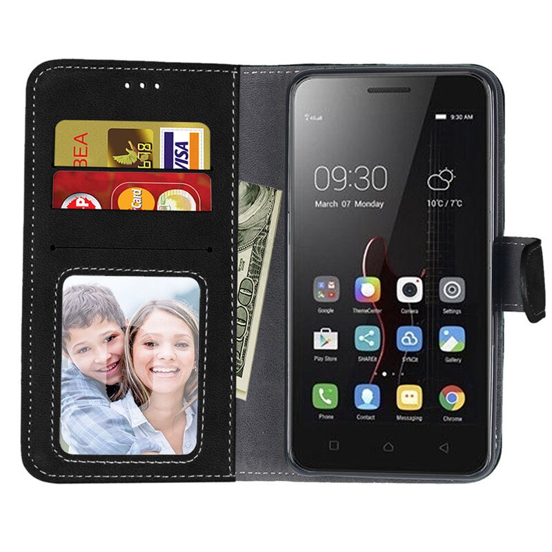 For Lenovo A5000 Case 4.5 inch Luxury Wallet PU Leather Back Cover Phone Case For Lenovo A5000 A 5000 Case Flip Protective Bag
