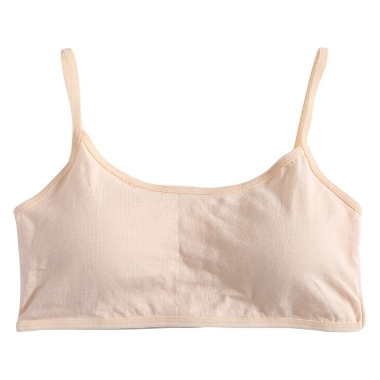 Young Girls Solid Soft Cotton Bra Puberty Teenage Breathable Underwear Kid Cloth E06F: 3