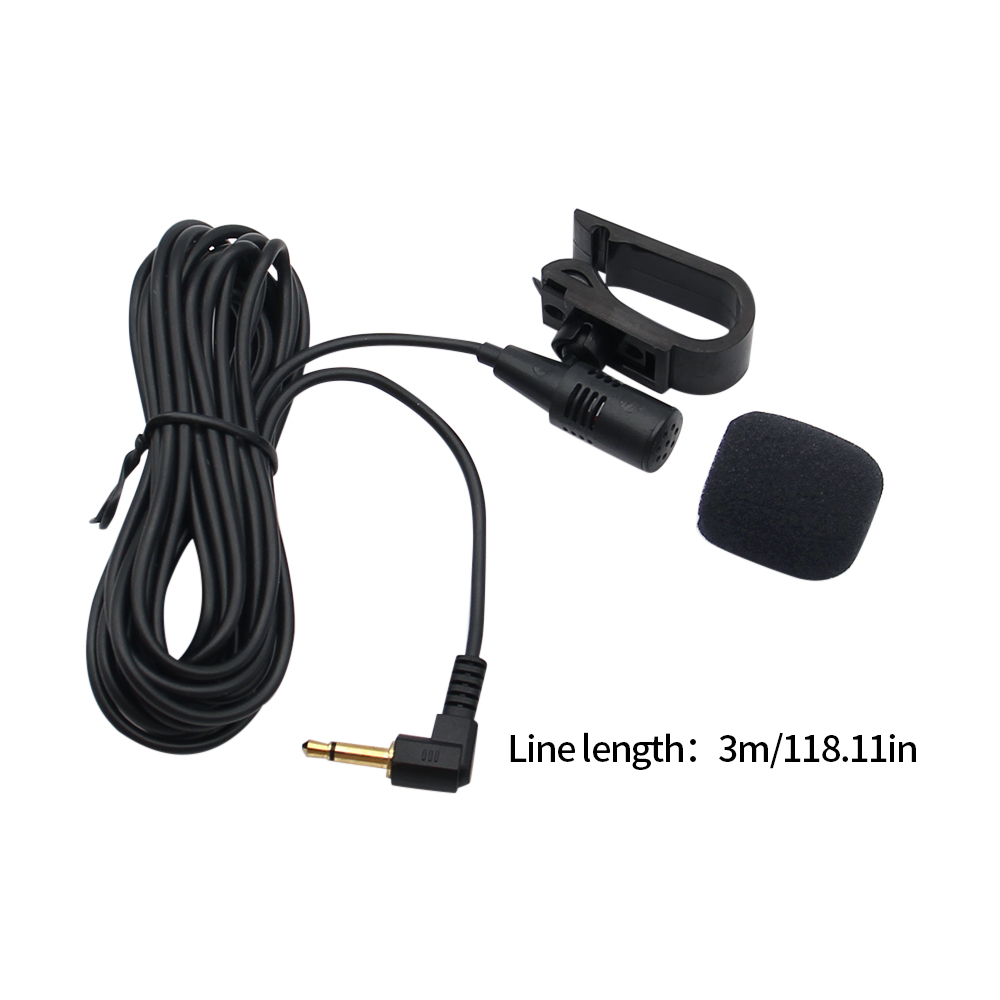 Mini Car Audio Mikrofon 3,5mm Clip Jack Stecker Mic Stereo Profis Wired Externes Mikrofon Für Auto DVD Radio 3m Lange