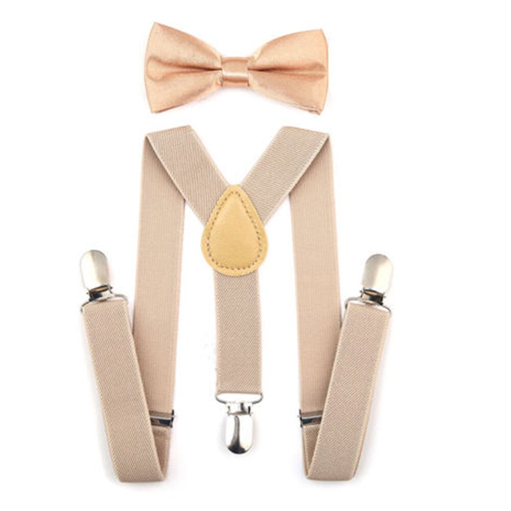 Kids Suspenders with Bowtie Ties Accessories Children Bow Tie Set Boys Braces Girls Adjustable Suspenders Baby Wedding
