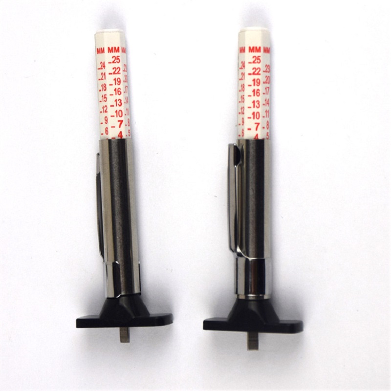 Mini Car Tire Depth Tread Tester Universal Metric Tyre Pattern Thickness Detection Tool Auto Motorcycle Bike Tire Measurement