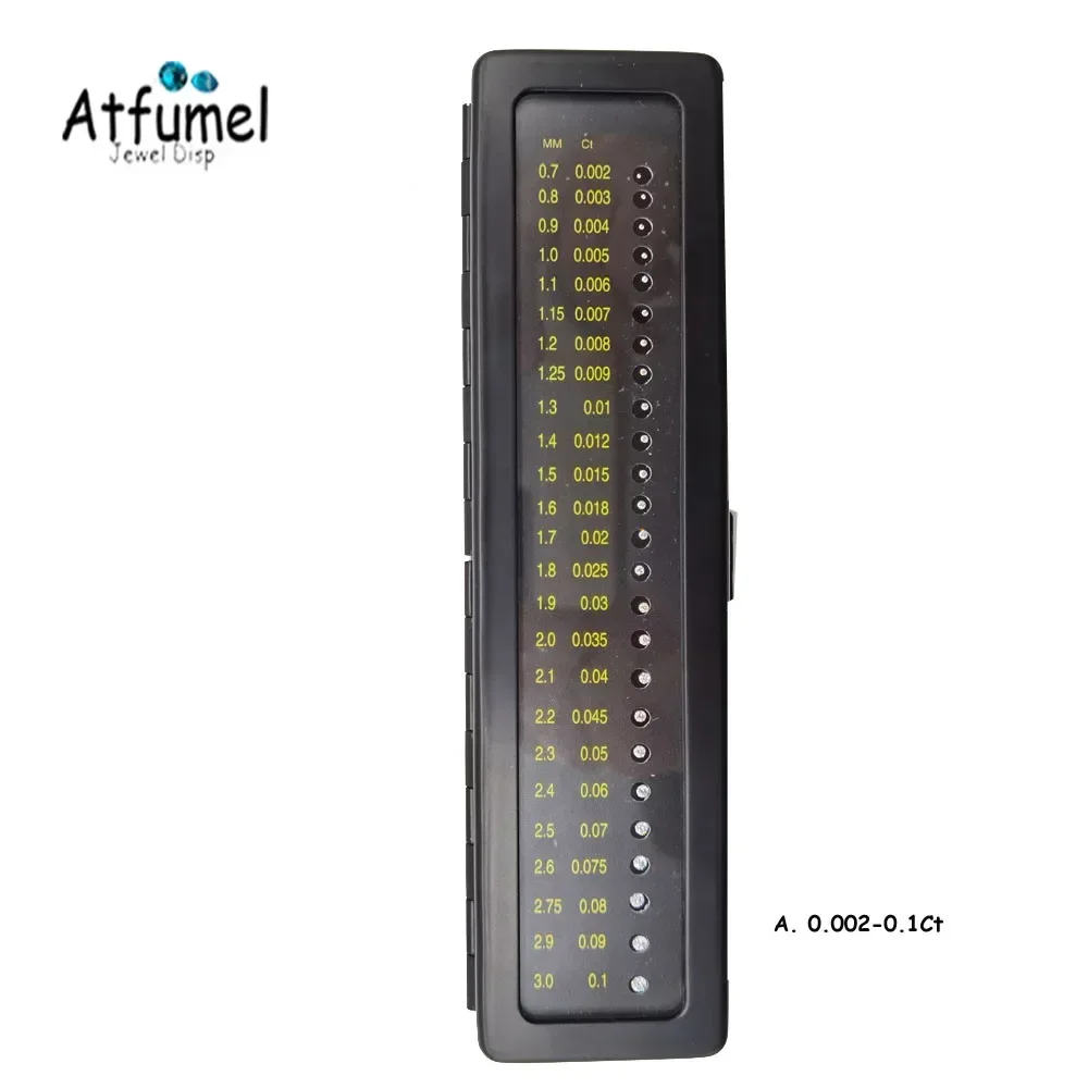 Diamond Zirconia Size Reference Contrast Carat Weight Diameter Special Cut Scale Master Teaching Tool Gemstone Contrast Tool