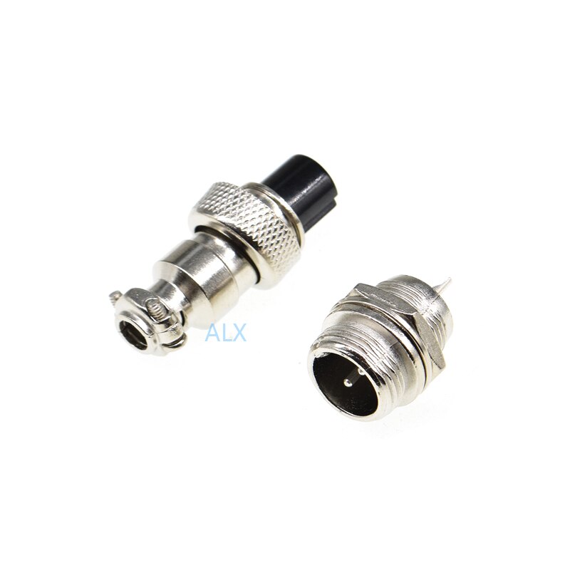 GX12 Aviation Plug 2 Pin Connettore Set Metallo Maschio