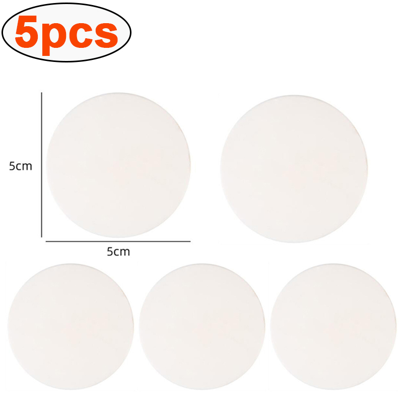 5pcs Silicone Door Stopper Handle Bumpers Self Adhesive Mute Anti-Shock Protection Porte Pad Home Improvement Wall Protector Pad: Silver