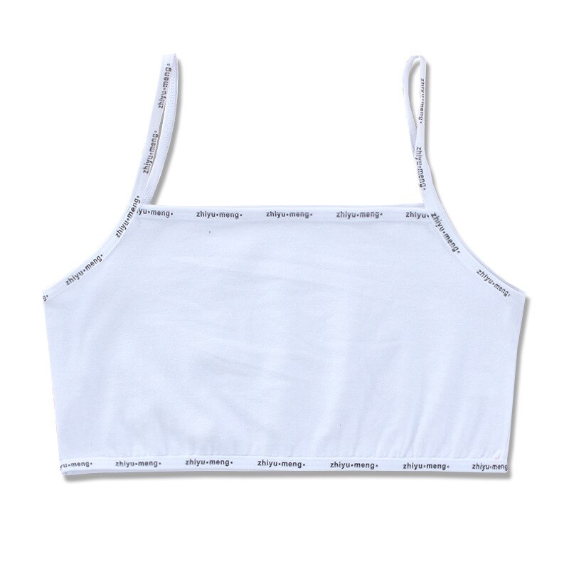 Soutien-gorge d'entraînement en coton pour filles, sous-vêtements pour adolescentes, Lingerie: WHITE