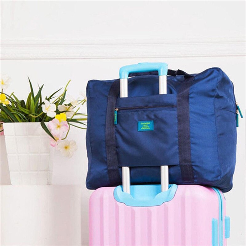 Vandtæt nylon familie rejsetasker kvinder mænd stor kapacitet foldet duffle taske arrangør pakning terninger bagage lejr weekend taske