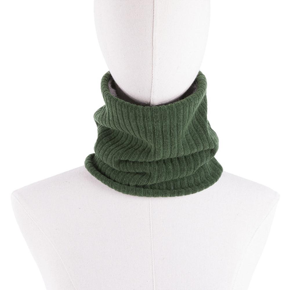 Winter Halswarmer Fleece Sjaal Voor Mannen Vrouwen Gebreide Masker Hals Cover Buis Hoofd Sjaal Voor Fietsen Skiën Wandelen: Green