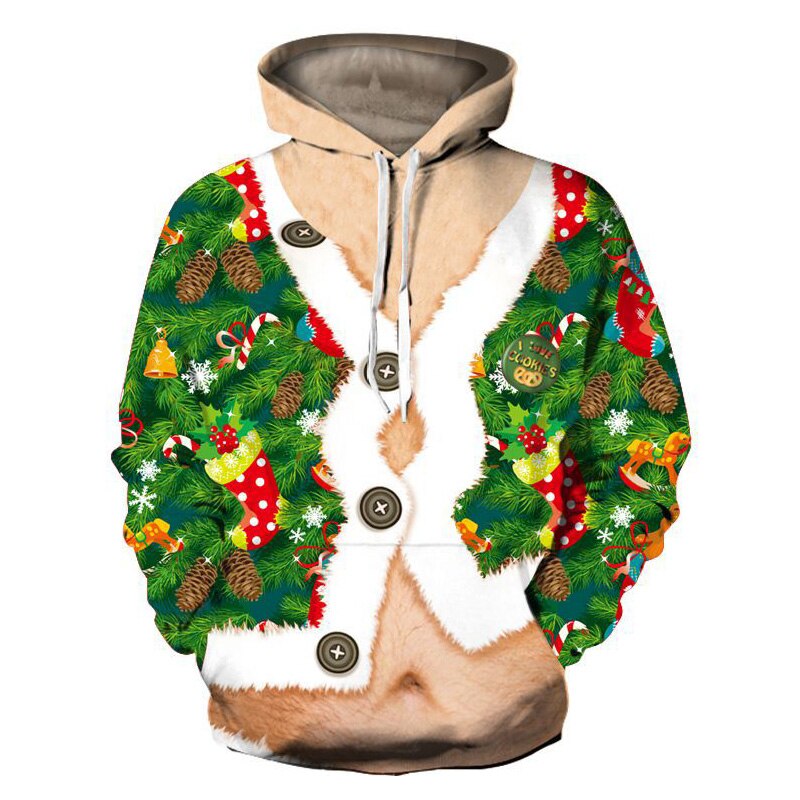 Weihnachten 3D Gedruckt Parkour Hoodies Männer/Frauen Herbst Mit Kapuze Streetwear zur Seite fahren Skateboard Sportbekleidung Sweatshirts Kleidung