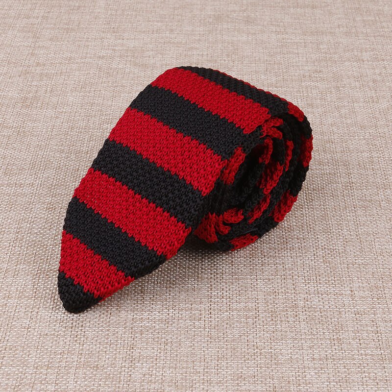 Męskie dzianiny dzianiny wypoczynek trójkąt krawat w paski normalne ostre krawaty narożne dla mężczyzn cienki krawat klasyczny tkany projektant krawat: 7