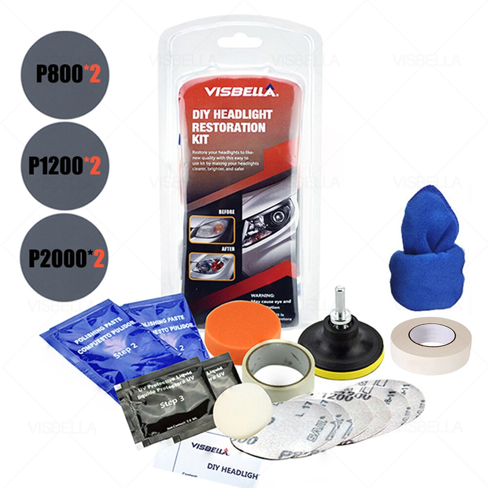 Car Headlight Restoration Polishing Kits Headlamp Repair Kits Car light Lens Polish Polisher Cleaning Paste Refurbish Paint Care: Package 2