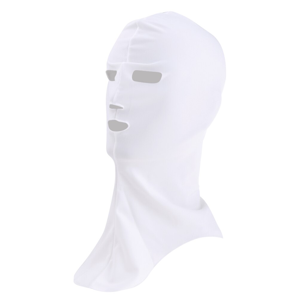 Men Women Snorkeling Swim Cap Sun Protection UV Rash Guard White & Blue Swimming Cap Mask