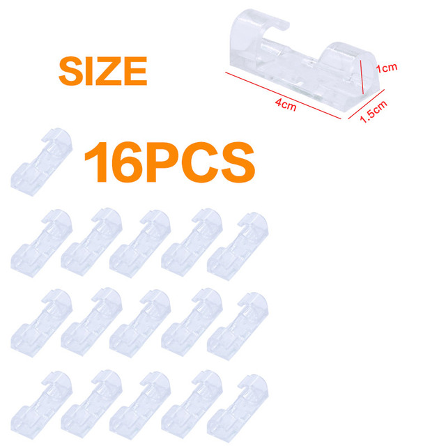 20 clip per cavi, organizer, supporto per cavi, gestione dei cavi, gestione dei cavi autoadesiva, avvolgicavo a morsetto fisso: Blu