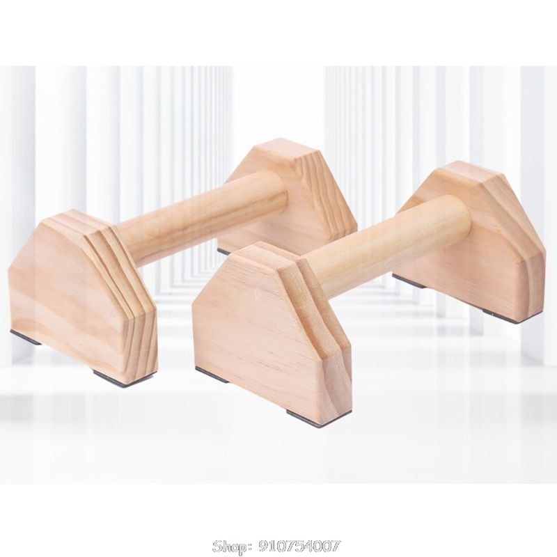 Pine Wood Set of 2PCS | Smooth, Non-Slip Yoga & Gymnastic Training Tool for L-Sits, Lolasana, Handstand Pushup N06 20