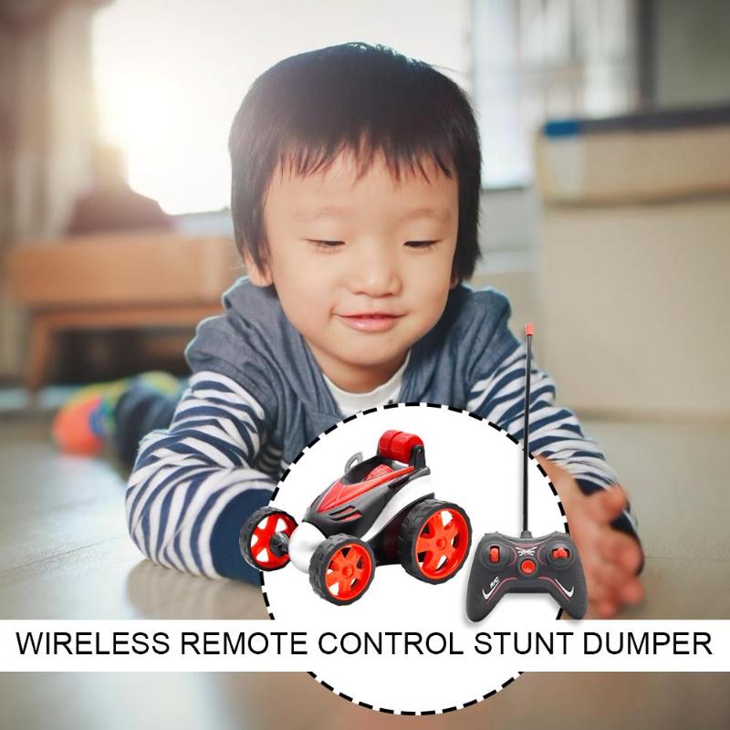 Electric Wireless Remote Control Car Tumbling Stunt Dump Truck Toy ABS Plastic Personality Cool Wireless Birthday