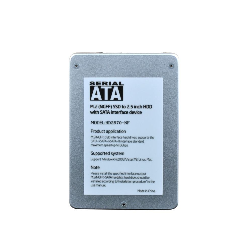 SSD Enclosure M2 (NGFF) To 2.5 Inch SSD With SATA Interface Device Caddy HD2570-NF