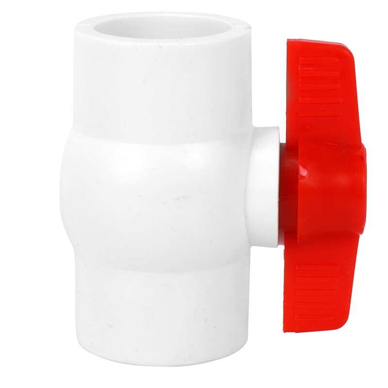 50MM/2 inch Slip Ends Water Control PVC Ball Valve White Red