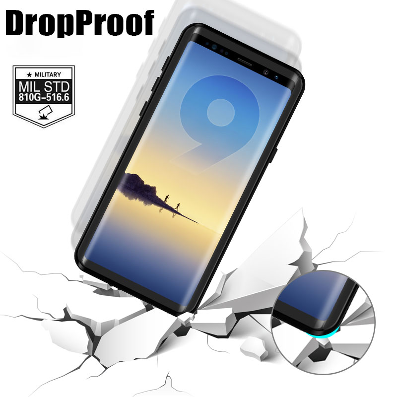 Coque étanche pour Samsung Galaxy S8, S9, S10 Plus, Note 9, Note 8, série RedBelle Dot, IP68, PC sous-marin, housse de protection en TPU