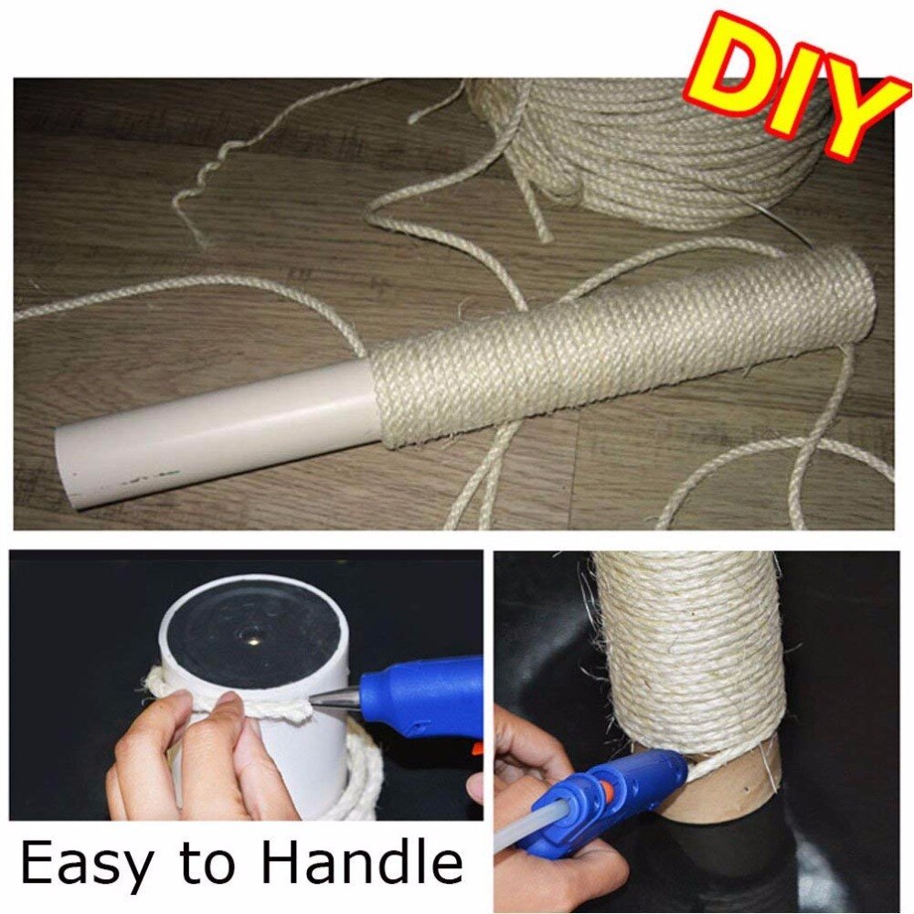 DIY cuerda de Sisal para postes de rascado de gato 4mm/6mm/8mm/10mm al por mayor juguetes para mascotas gato rascado de gato pequeño Juguetes