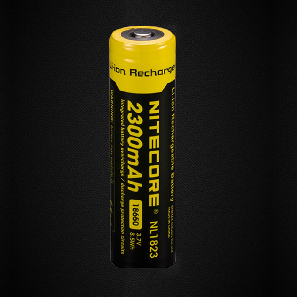 100% Original NITECORE NL183/NL1823 18650 2300mAh 3.7V Li-ion Protected Rechargeable Battery Button Top For Flashlights 1pc