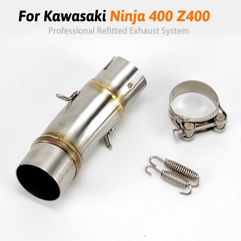 For Kawasaki Ninja 400 Z400 EX400 20 Motorcycle Exhaust Escape Modified Middle Link Pipe Muffler