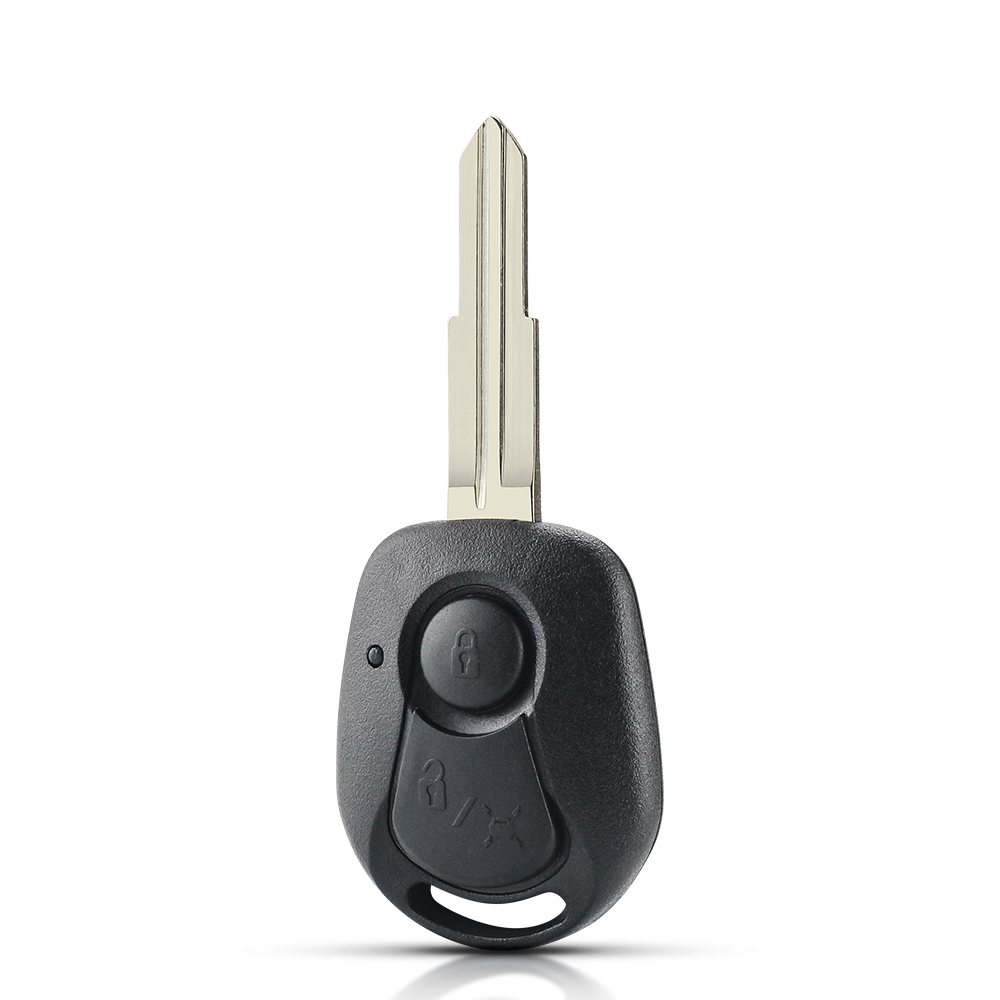 Keyyou 2 -knapps byte av bilnyckel fob fodral fjärrskydd för ssangyong actyon kyron rexton med oslipat blad: Modell 1