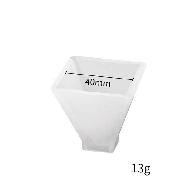 DIY Pyramid Cube Silicone Mold Candle Moulds Diamond Geometry Tool Triangular Pyramid Epoxy Resin Molds Candle Making Supplies: Pyramid 40x40x40mm