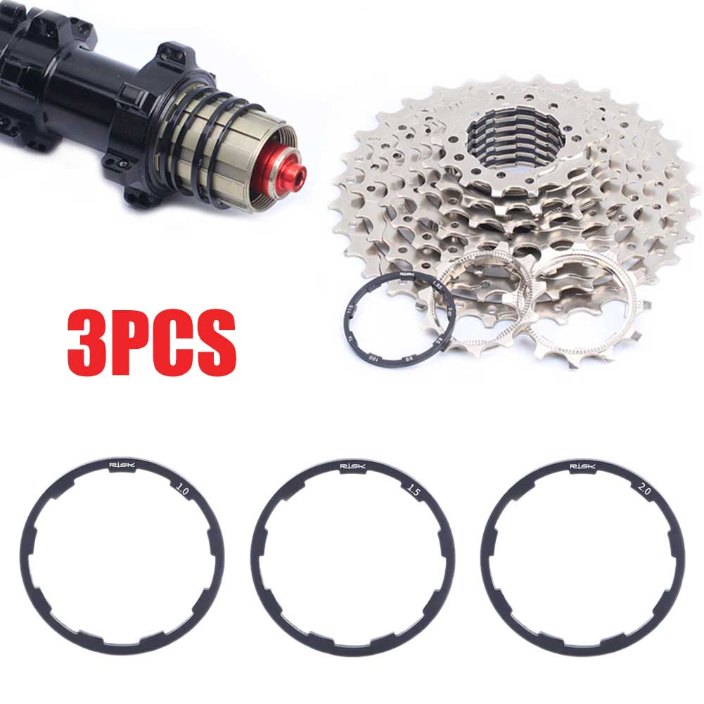 3pcs/set Outdoor Cycling Grooved Repair Bracket Spacers Mountain Bike Flywheel Gasket Hub Washer Removable MTB Bottom Home